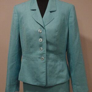Le Suit Essentials | Teal | Size 8 | Petite